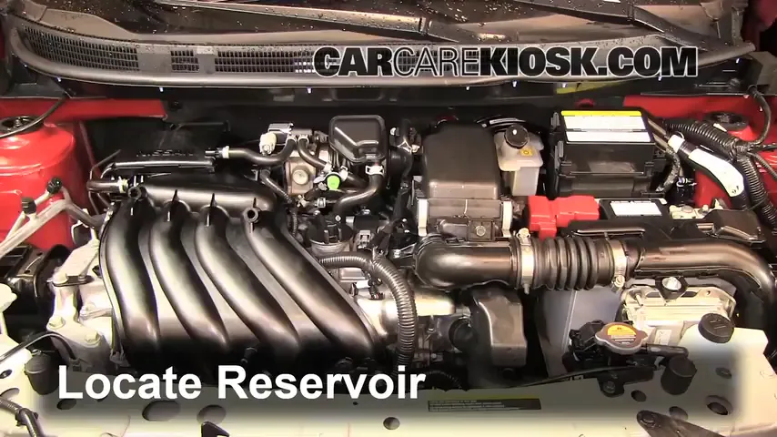 2013 Nissan Versa 1.6 SL 1.6L 4 Cyl. Líquido limpiaparabrisas Agregar líquido